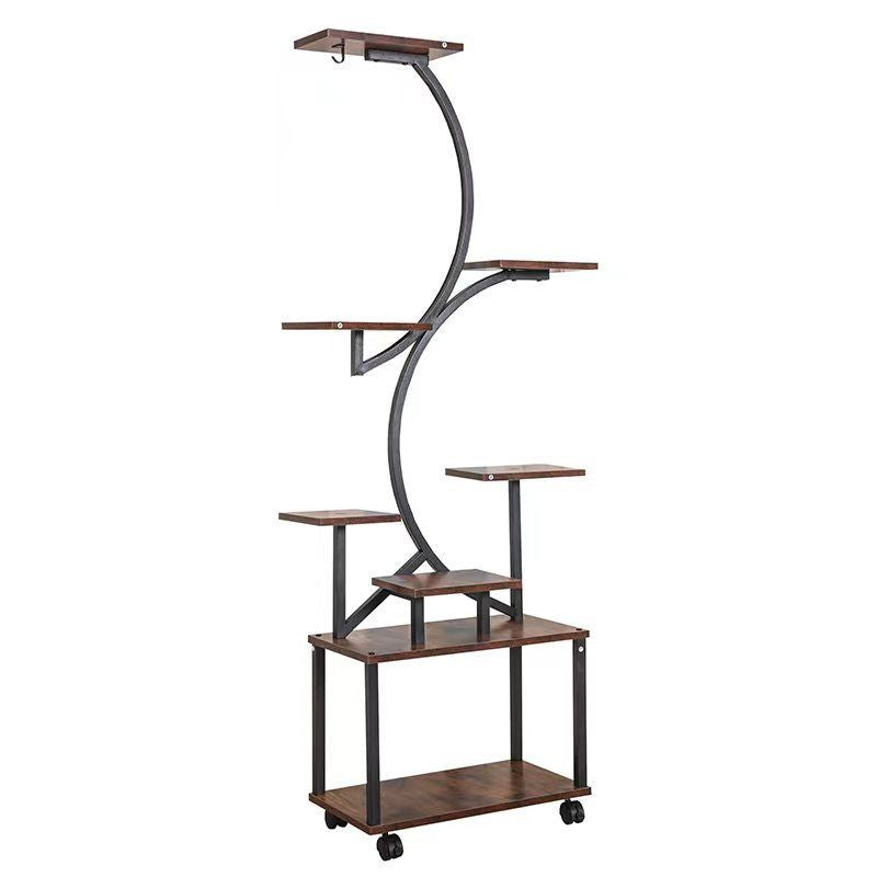 8-Tiered Indoor Plant Stand with Grow Lights and Wheels