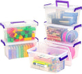 Clear Craft Bins with Lids Keep Art and Office Supplies in View