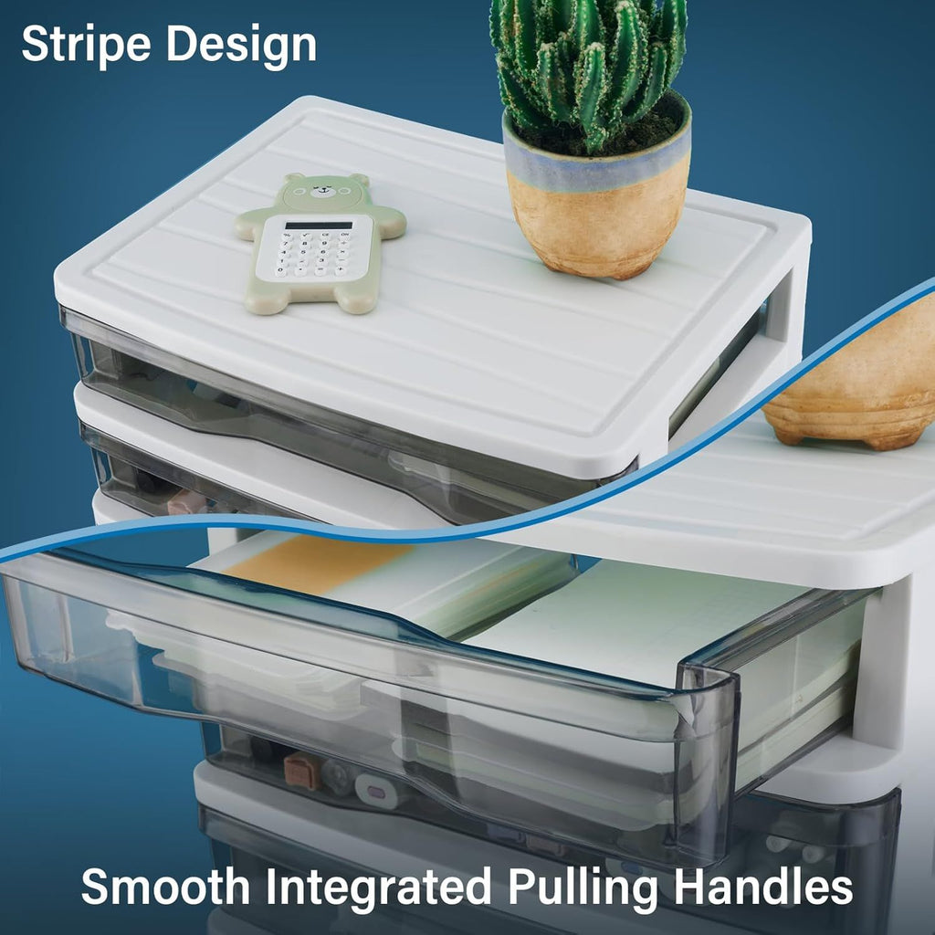 5-Layer Clear Drawer Desktop Organizer for Home and Office