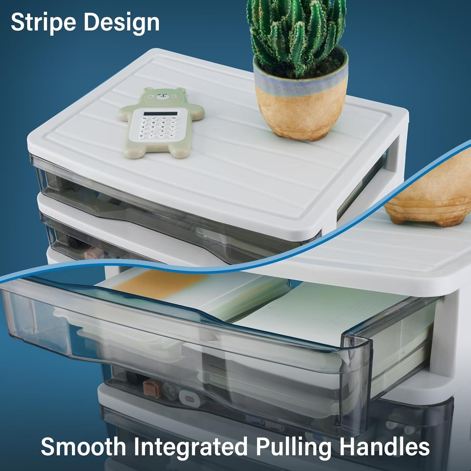 5-Layer Clear Drawer Desktop Organizer for Home and Office