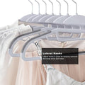 50-Pack Non-Slip Plastic Hangers with 360° Swivel Hook for Closet Organization
