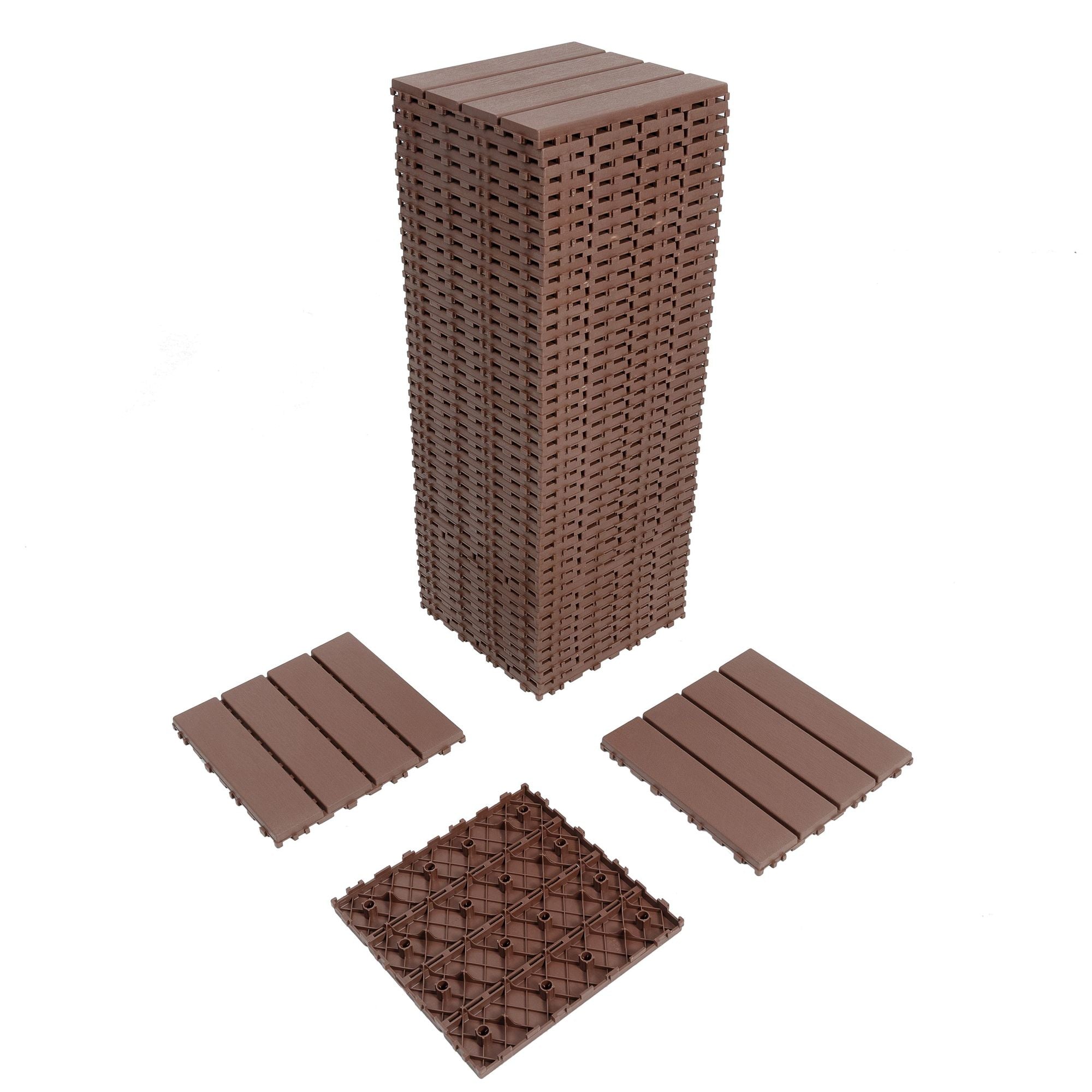 everyday Interlocking Deck Tiles for Patio, Balcony & Indoor Use