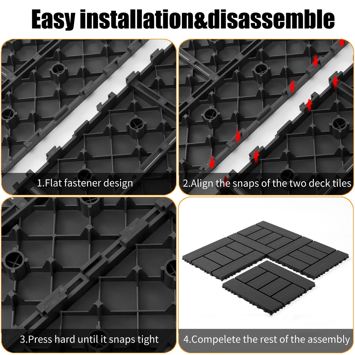 Interlocking Decking Tiles for Indoor and Outdoor Use