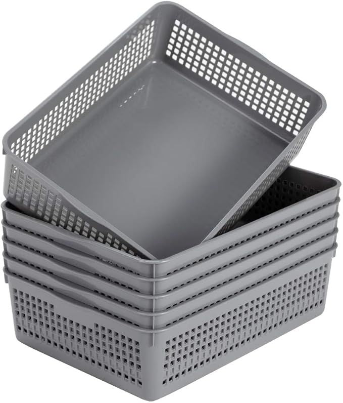 Six Lightweight Storage Tray Baskets for Everyday Organizing