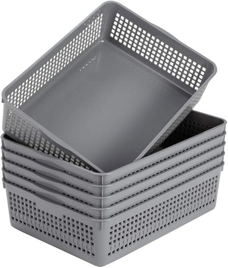 Six Lightweight Storage Tray Baskets for Everyday Organizing