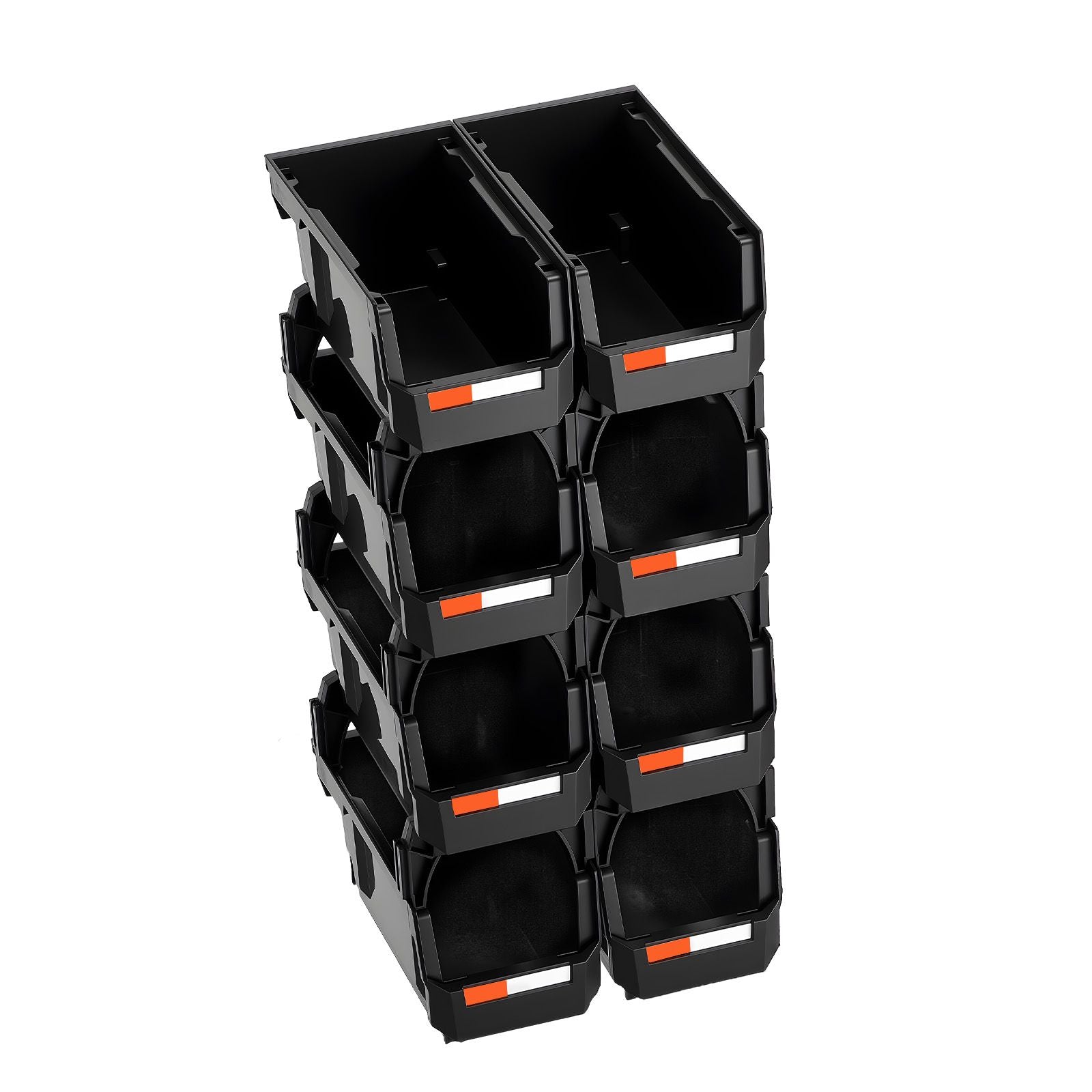Stackable Storage Bins - 8 Pack for Closet, Garage, and Office