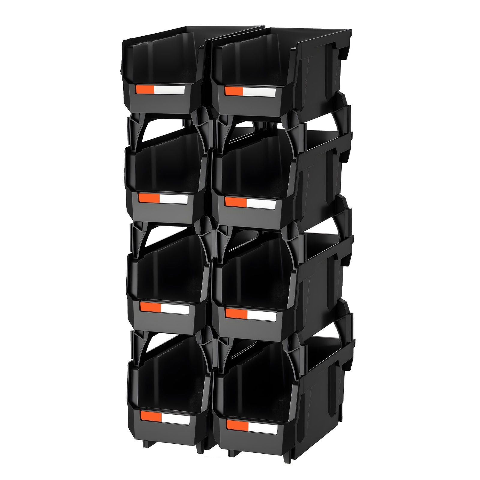 Stackable Storage Bins - 8 Pack for Closet, Garage, and Office