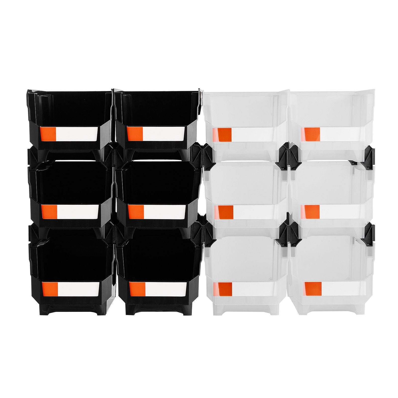 Versatile Stackable Storage Bins with Label Stickers