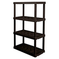 Four-Tier Shelving Unit That Snaps Together Without Tools