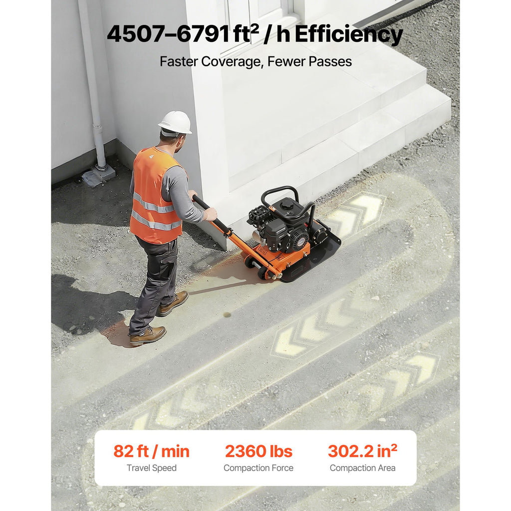 Gas Walk-Behind Plate Compactor for Ground and Paver Work