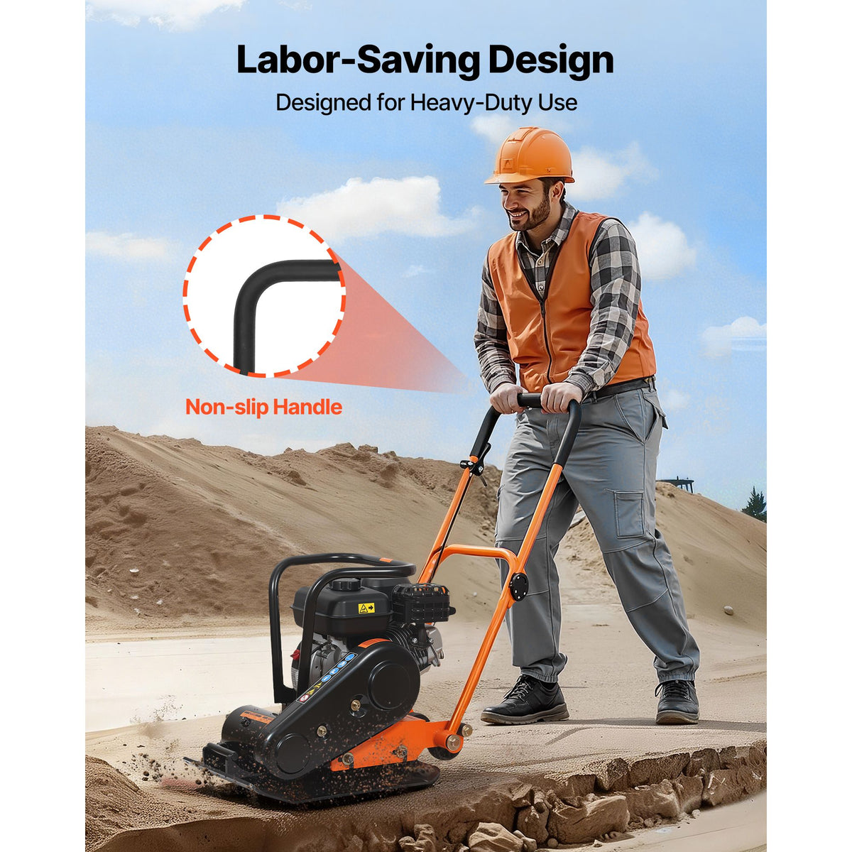 Gas Walk-Behind Plate Compactor for Ground and Paver Work