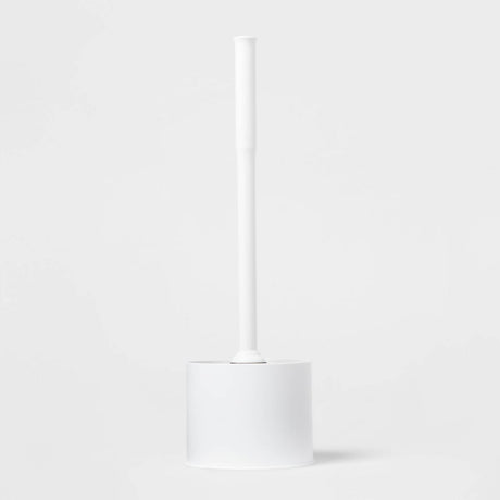 White-Handle Toilet Plunger with Coordinating Holder