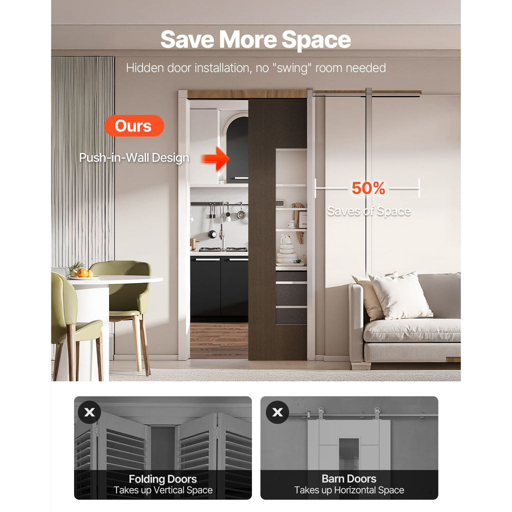 Pocket Door Frame Kit with Two-Way Soft Close