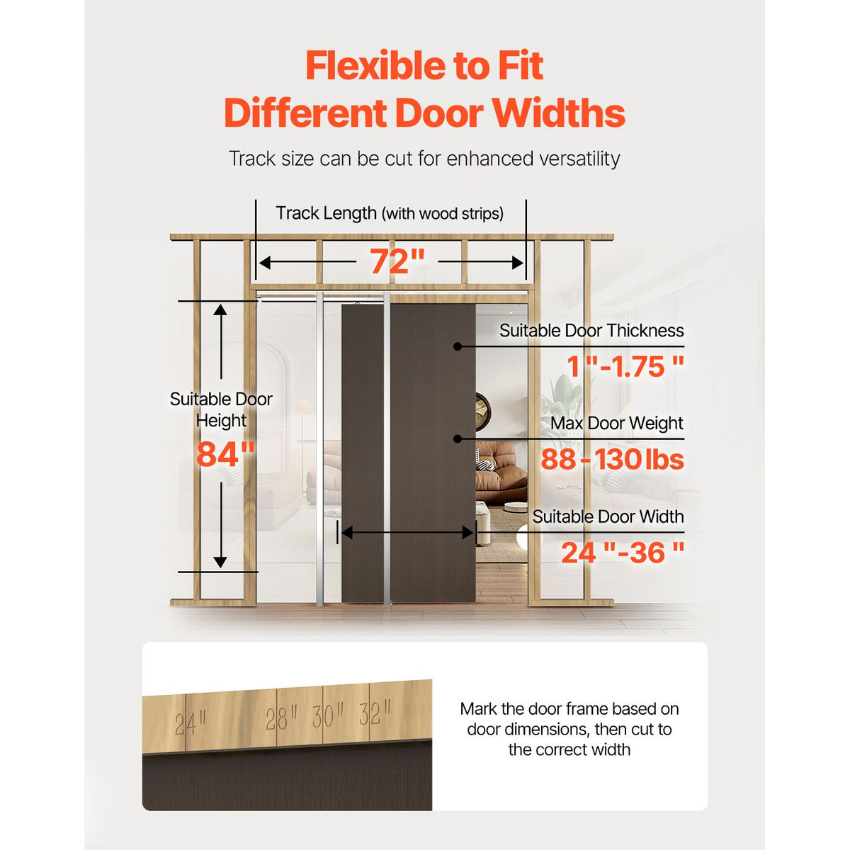 Pocket Door Frame Kit with Two-Way Soft Close