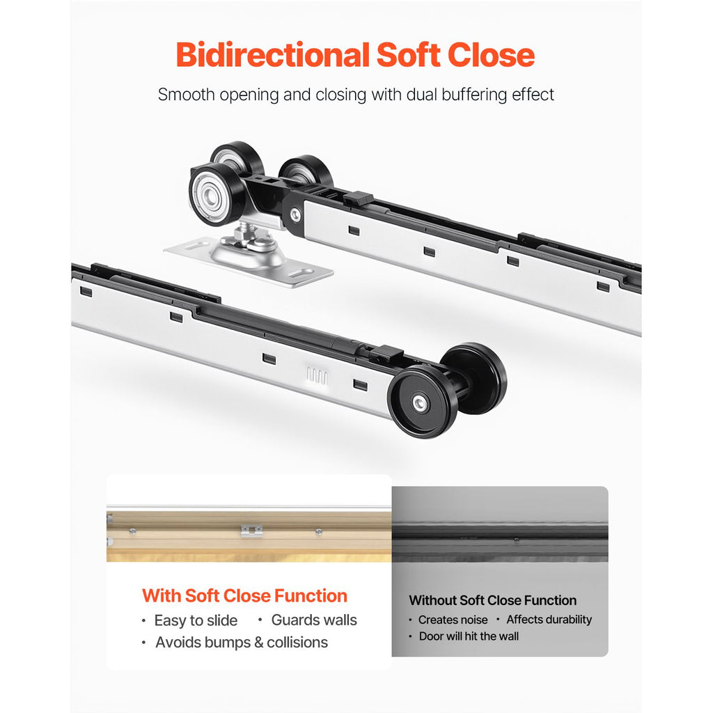 Pocket Door Frame Kit with Two-Way Soft Close