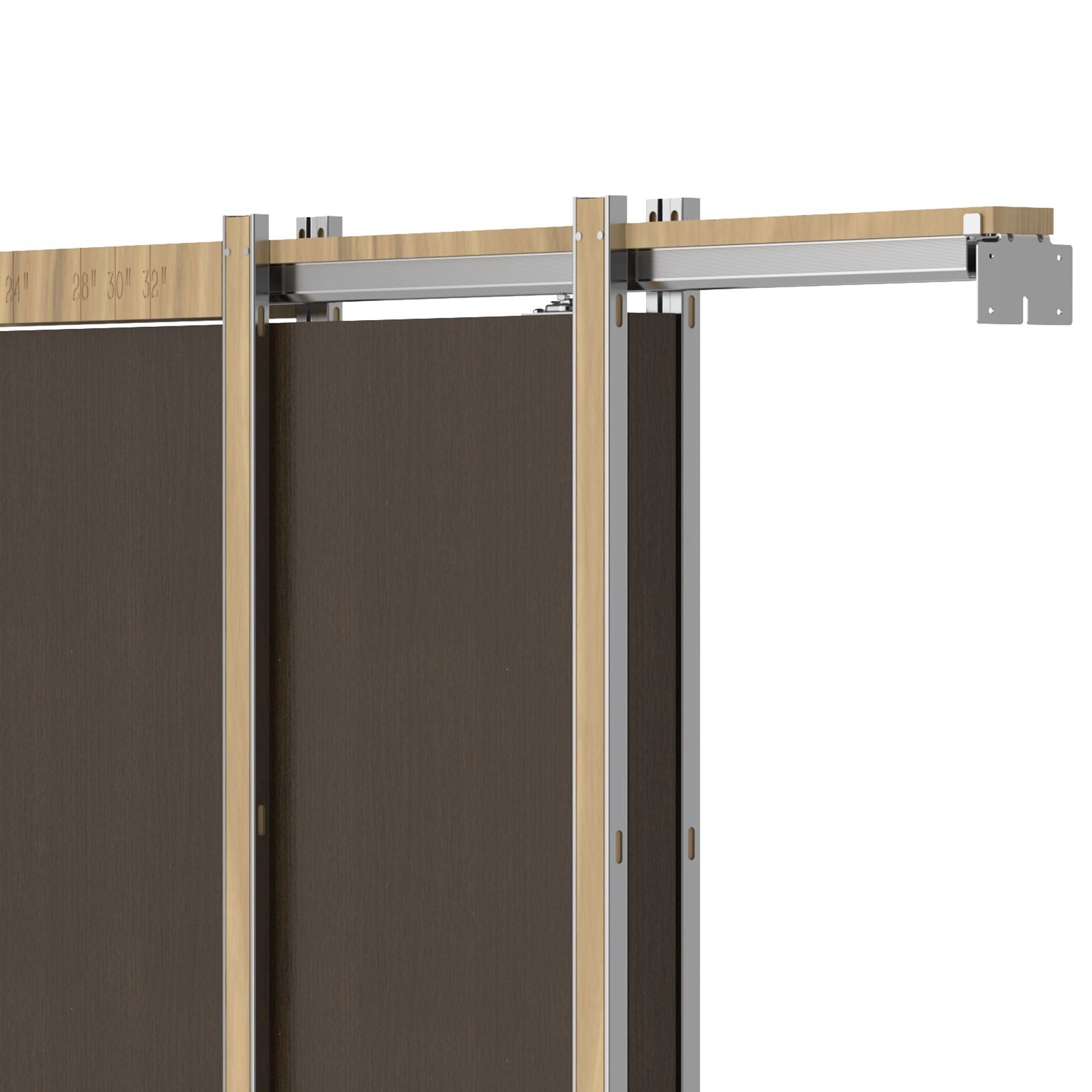 Pocket Door Frame Kit, for 48- Wide High Door, Pocket Door Kit with Two-Way Soft Close Me