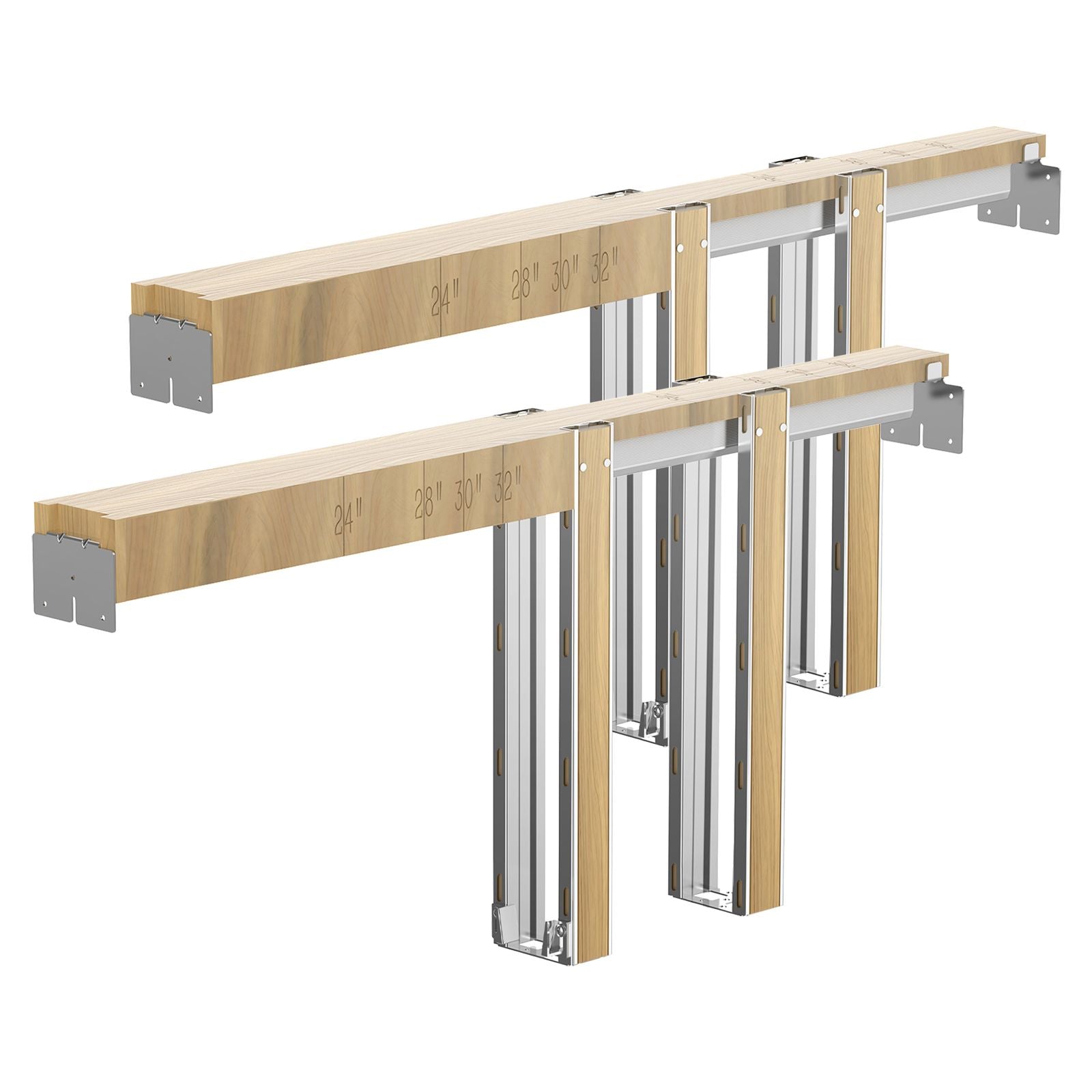 Pocket Door Frame Kit, for 48- Wide High Door, Pocket Door Kit with Two-Way Soft Close Me