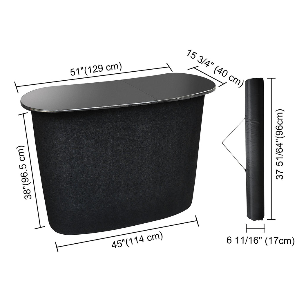 Portable Foldable Podium with Two Storage Shelves - Easy Setup
