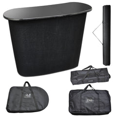 Portable Foldable Podium with Two Storage Shelves - Easy Setup
