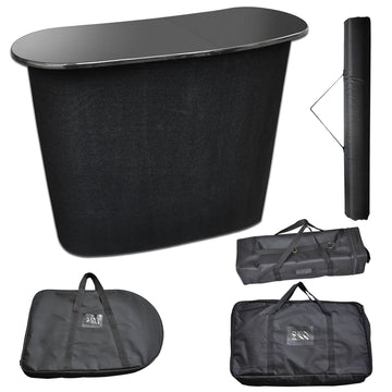 Portable Foldable Podium with Two Storage Shelves - Easy Setup