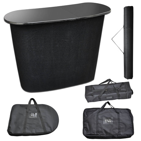 Portable Foldable Podium with Two Storage Shelves - Easy Setup