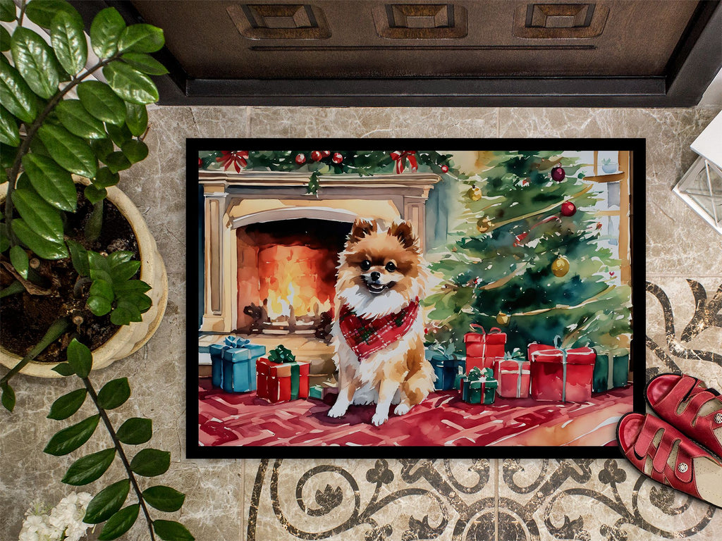 Pomeranian Cozy Christmas Entryway Doormat