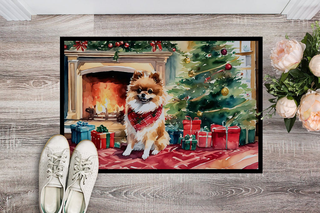 Pomeranian Cozy Christmas Entryway Doormat