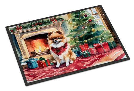 Pomeranian Cozy Christmas Entryway Doormat
