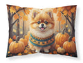 Pomeranian Fall Standard Pillowcase Lightweight Super Soft Easy Care Decorative Artwork