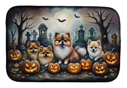 Spooky Halloween Dish Drying Mat – Absorbent & Non-Slip Kitchen Counter Mat