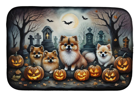 Spooky Halloween Dish Drying Mat – Absorbent & Non-Slip Kitchen Counter Mat