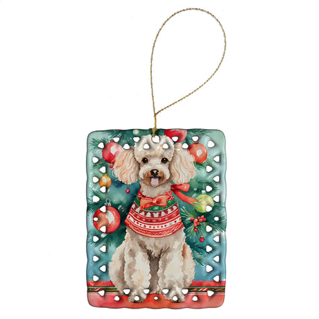 Colorful Poodle Christmas Keepsake Ornament