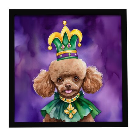 Poodle King of Mardi Gras Framed Wall Art