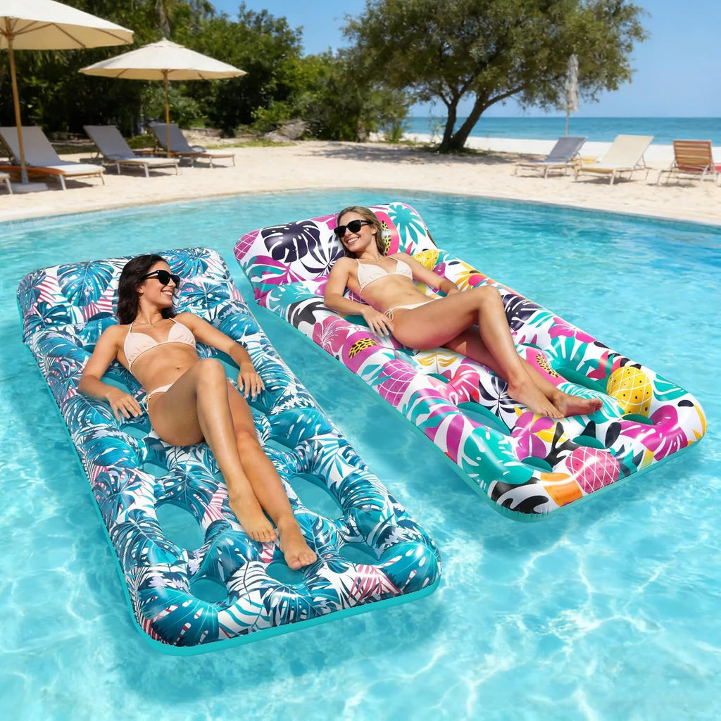 Inflatable Tanning Pool Float Lounger for Adults - Cooling Pool Rafts for Summer