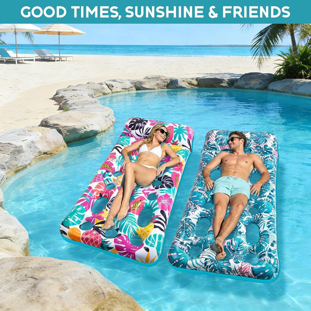 Inflatable Tanning Pool Float Lounger for Adults - Cooling Pool Rafts for Summer