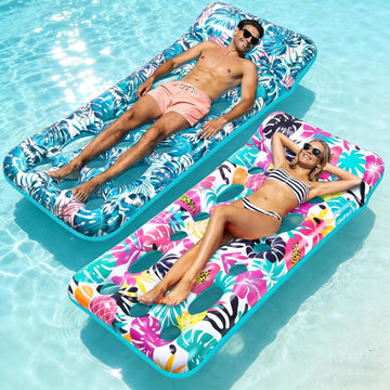 Inflatable Tanning Pool Float Lounger for Adults - Cooling Pool Rafts for Summer