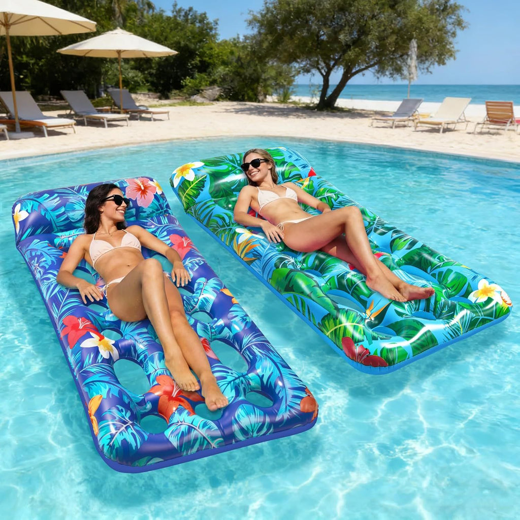 Inflatable Tanning Pool Float Lounger for Adults - Cooling Pool Rafts for Summer