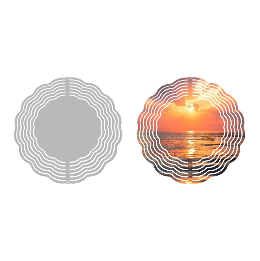 Customizable 3D Wind Spinner Blanks with Hooks - Pack of 5