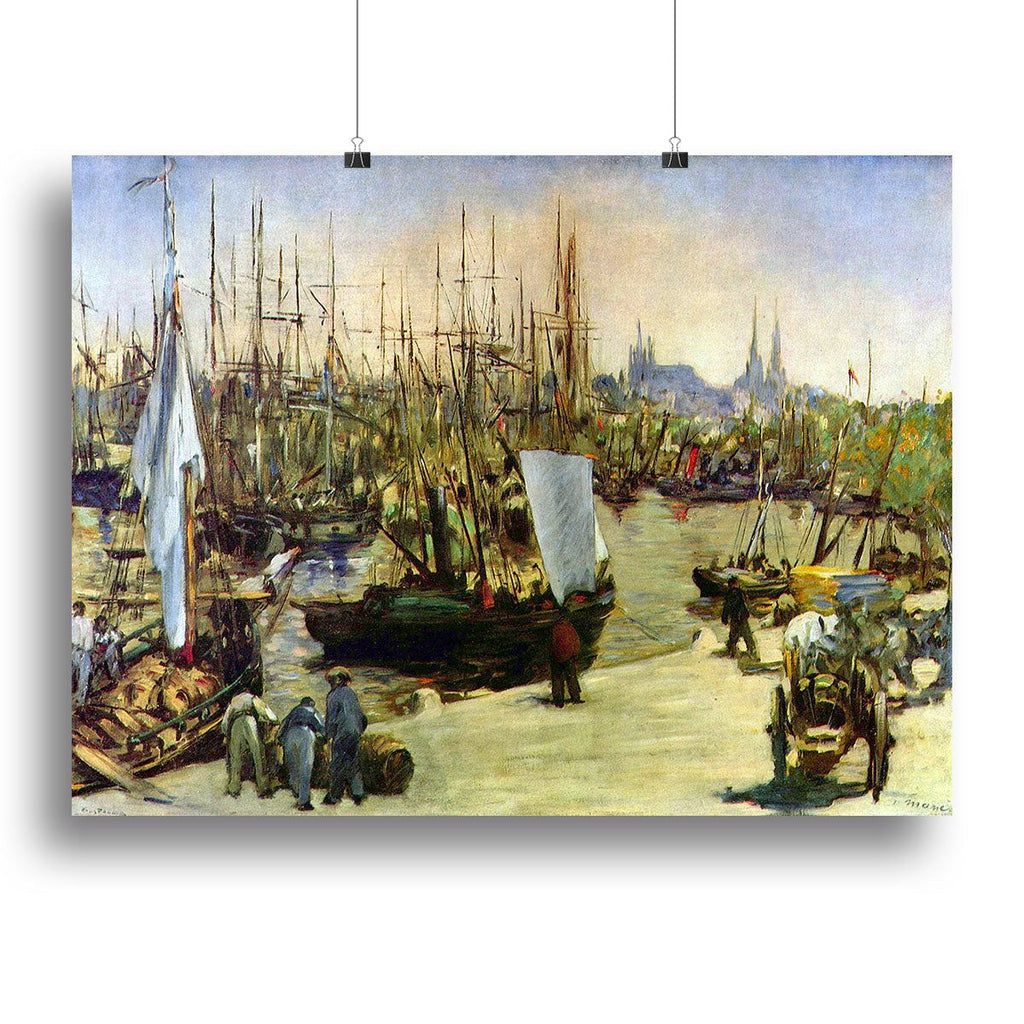 Port of Bordeaux by Manet Canvas Print or Poster – Classic Impressionist Wall Art