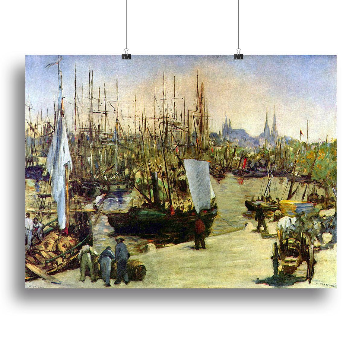 Port of Bordeaux by Manet Canvas Print or Poster – Classic Impressionist Wall Art