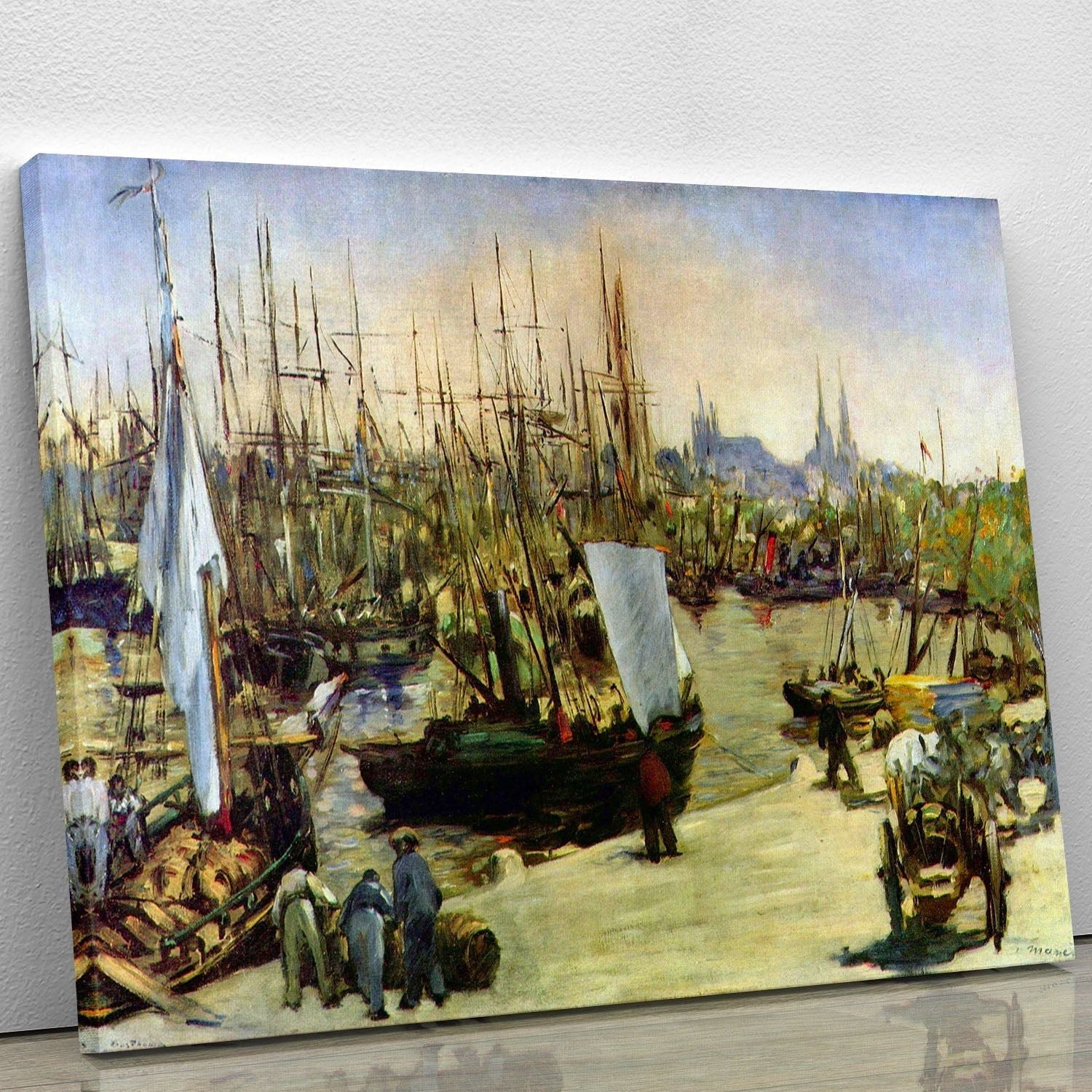 Port of Bordeaux by Manet Canvas Print or Poster – Classic Impressionist Wall Art