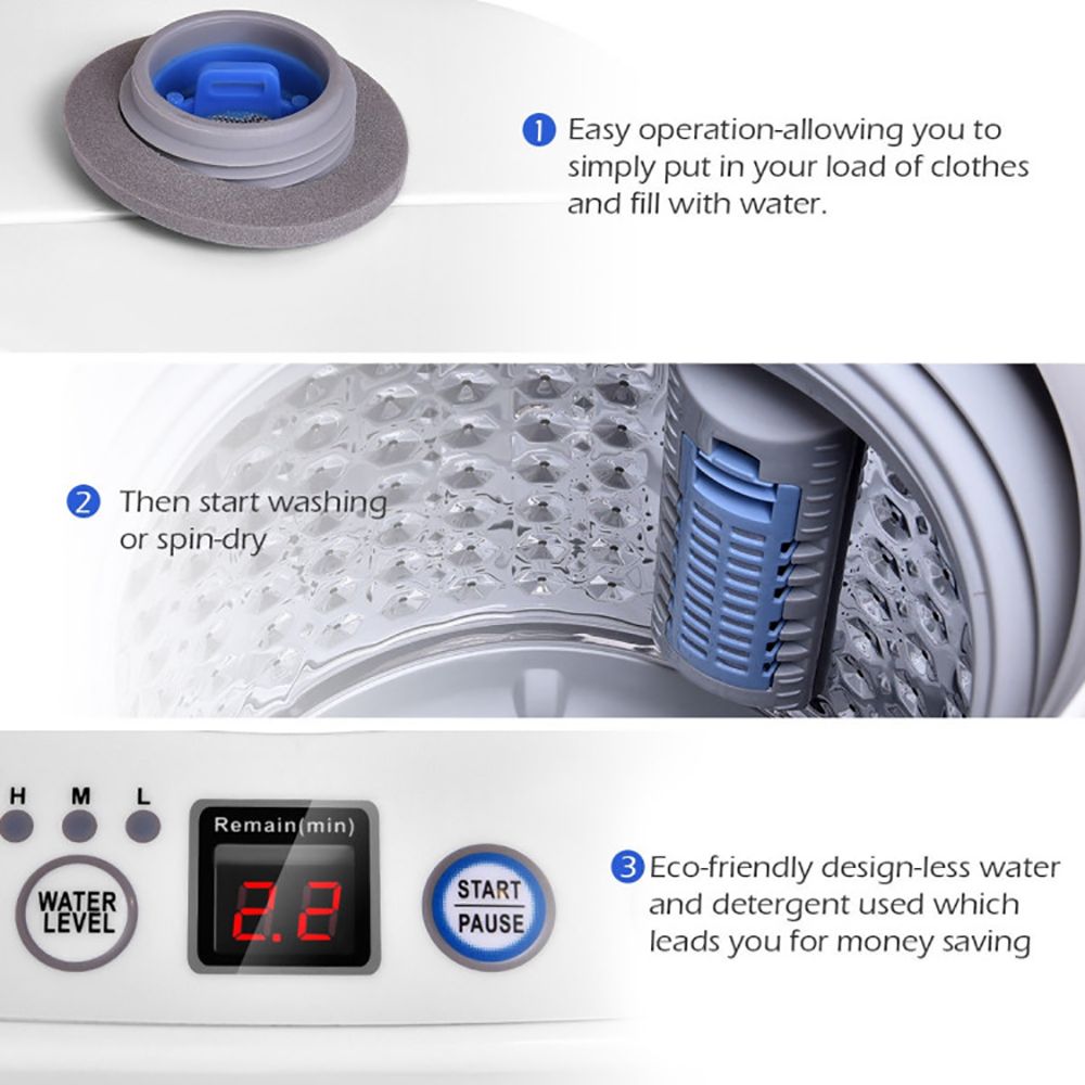 Compact Automatic Washer with Flexible Cycle Control