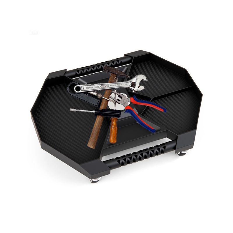 Portable Rolling Tool Creeper with Magnetic Storage