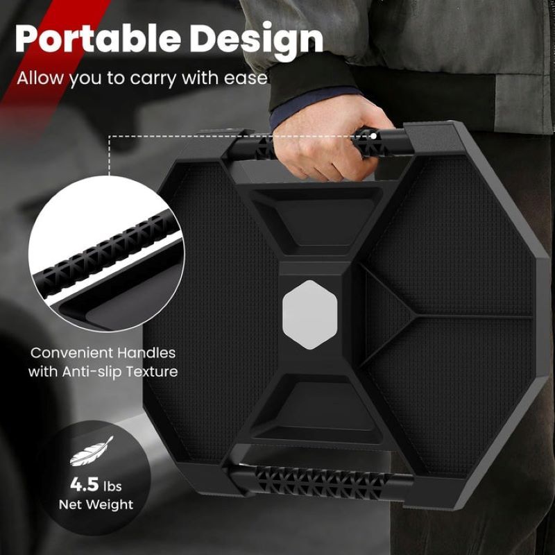 Portable Rolling Tool Creeper with Magnetic Storage