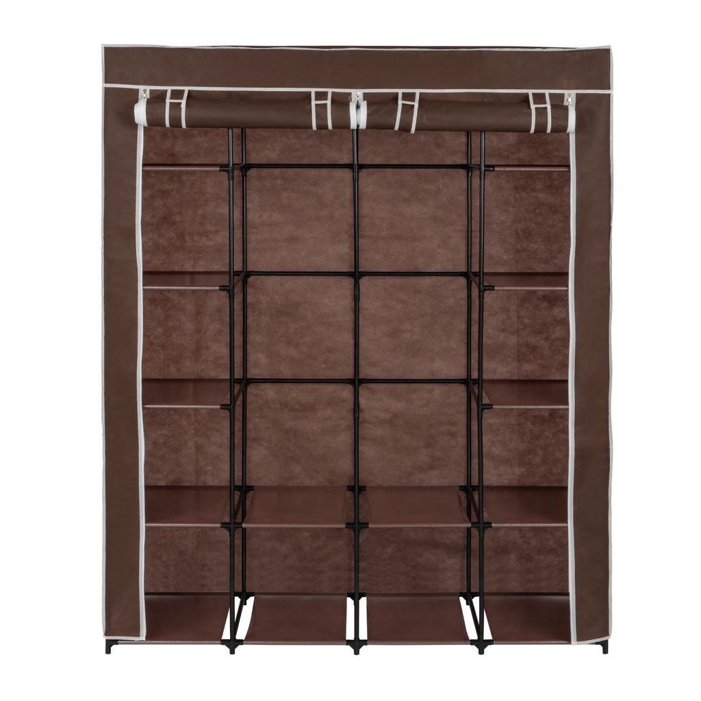 Portable Closet Organizer Storage, Wardrobe Closet with Non-Woven Fabric 14 Shelves, Easy
