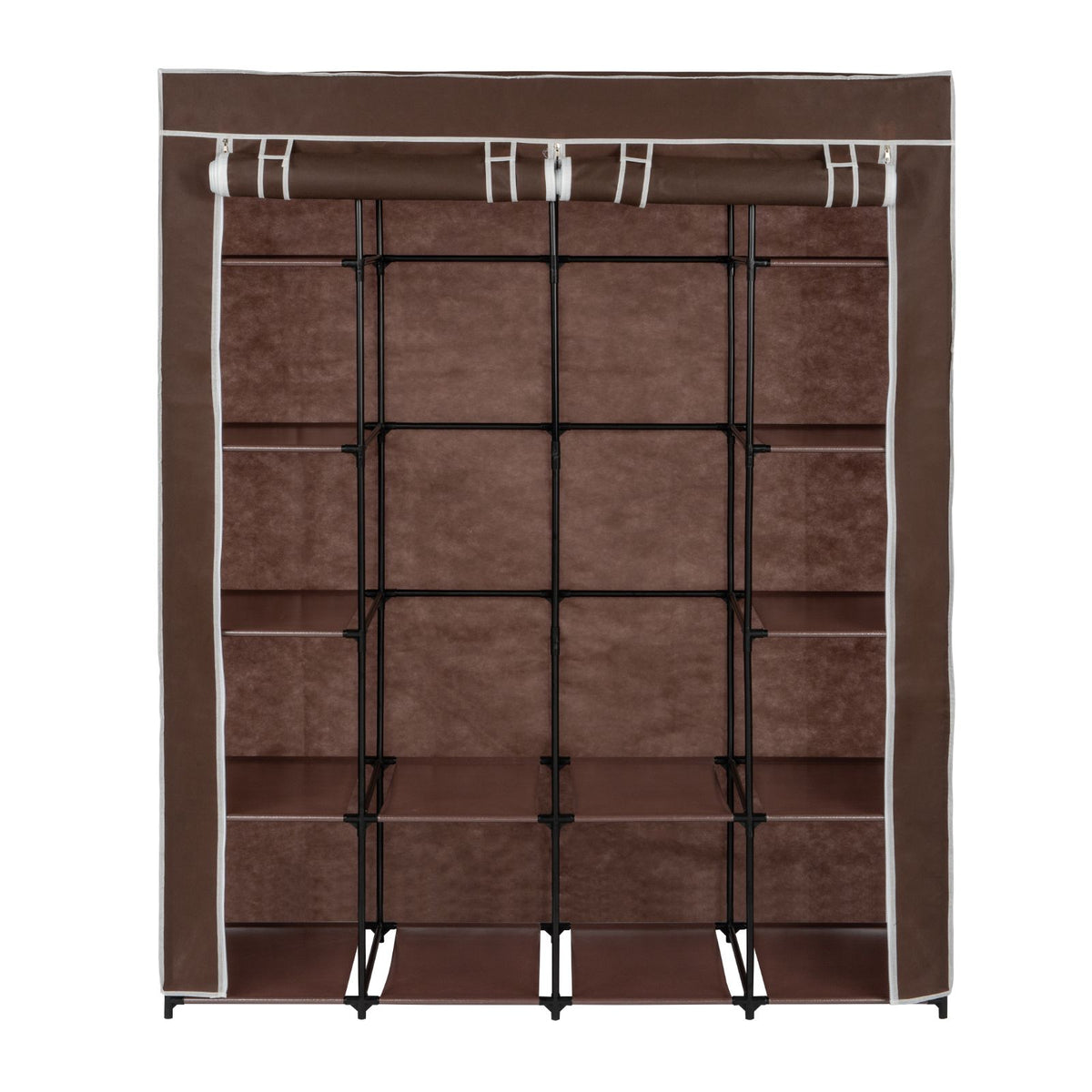 Portable Closet Organizer Storage, Wardrobe Closet with Non-Woven Fabric 14 Shelves, Easy