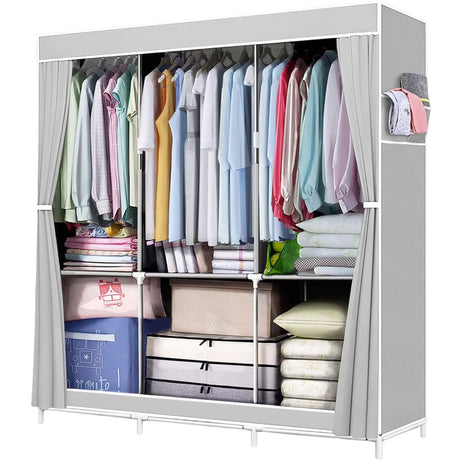 Portable Closet Storage Organizer with Dustproof Fabric