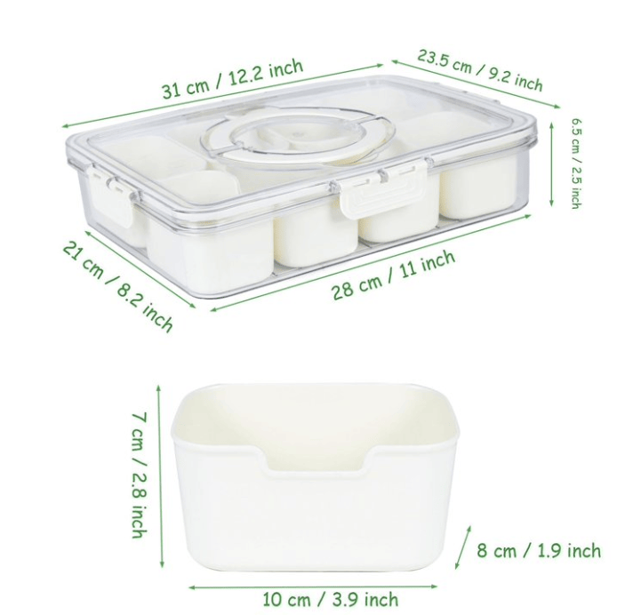Portable Divider Plates with Lids and Handles – Ideal for Parties and Meal Prep