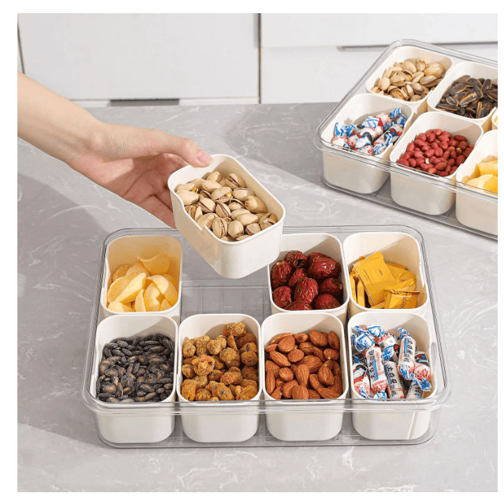 Portable Divider Plates with Lids and Handles – Ideal for Parties and Meal Prep