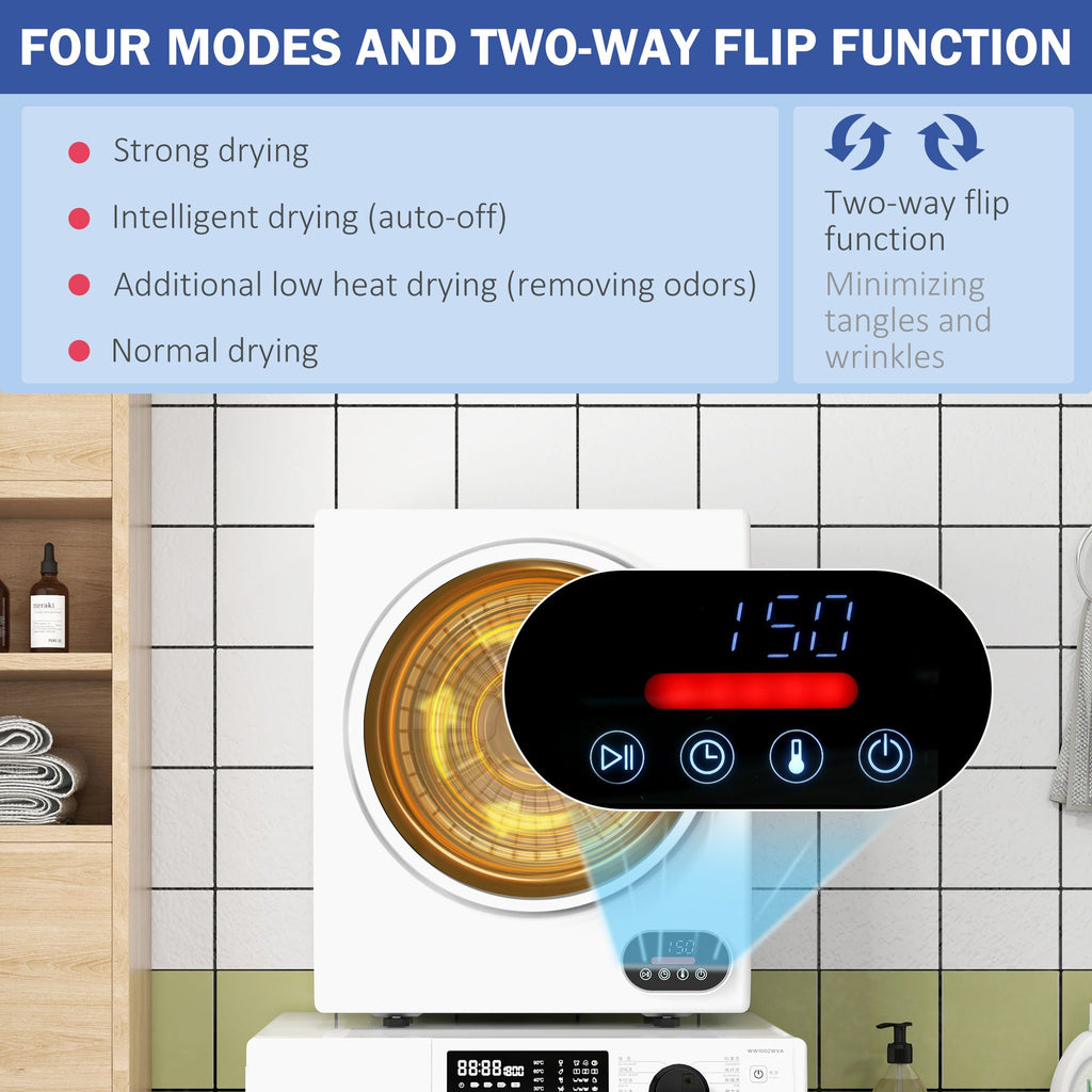 Compact Portable Electric Dryer with Four Drying Modes